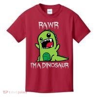 Rawr IM A Dinosaur Cartoon Trex Monster Kids T-Shirt thumb 0