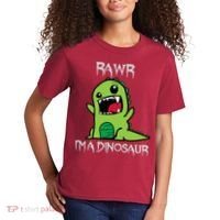 Rawr IM A Dinosaur Cartoon Trex Monster Kids T-Shirt thumb 2