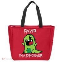 Rawr IM A Dinosaur Cartoon Trex Monster Tote Bag thumb 0