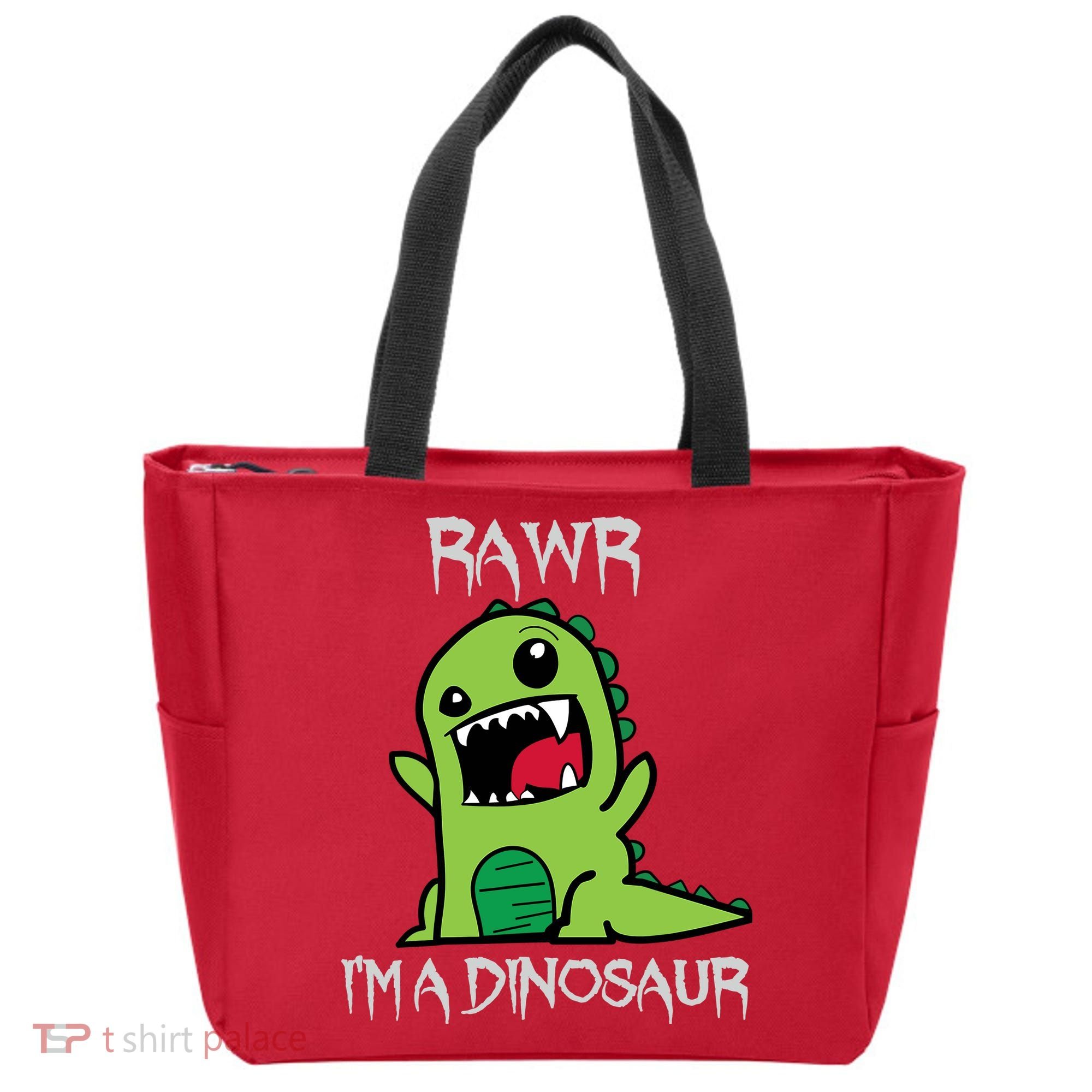 Rawr IM A Dinosaur Cartoon Trex Monster Tote Bag