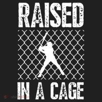Raised In A Cage Baseball Gift Women's Sweatshirt thumb 2