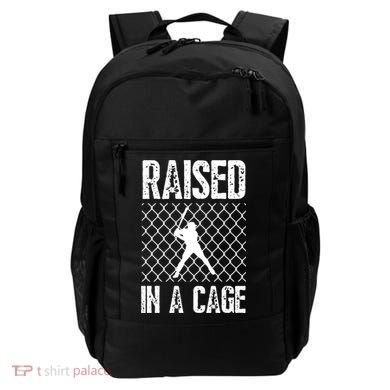 Raised In A Cage Baseball Gift Backpack