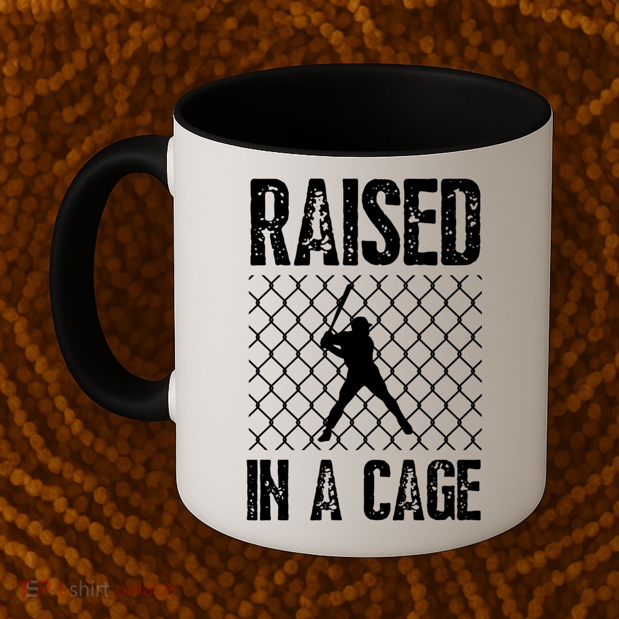 Raised In A Cage Baseball Gift Coffee Mug