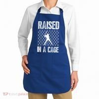 Raised In A Cage Baseball Gift Apron thumb 2