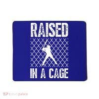 Raised In A Cage Baseball Gift Mousepad thumb 0