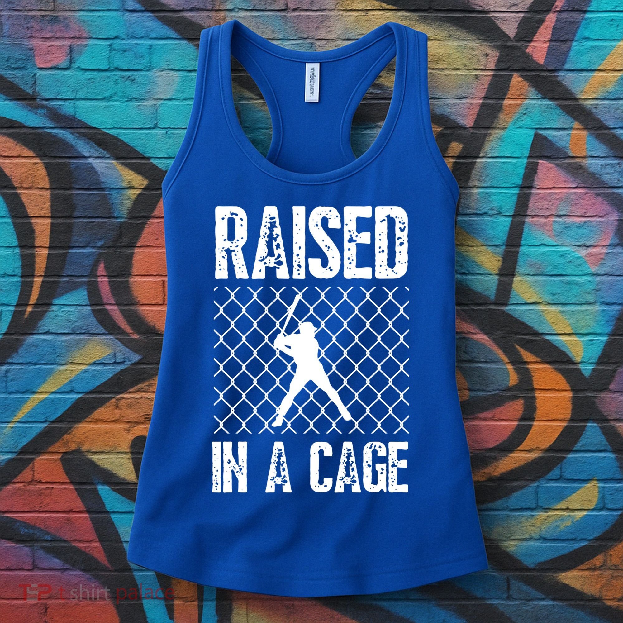 Raised In A Cage Baseball Gift Women's Tank Top