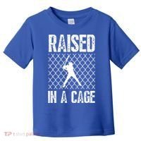 Raised In A Cage Baseball Gift Toddler T-Shirt thumb 0