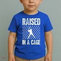 Raised In A Cage Baseball Gift Toddler T-Shirt thumb 2