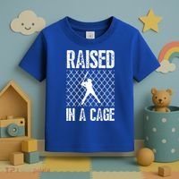 Raised In A Cage Baseball Gift Toddler T-Shirt thumb 3
