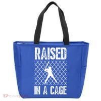 Raised In A Cage Baseball Gift Tote Bag thumb 0