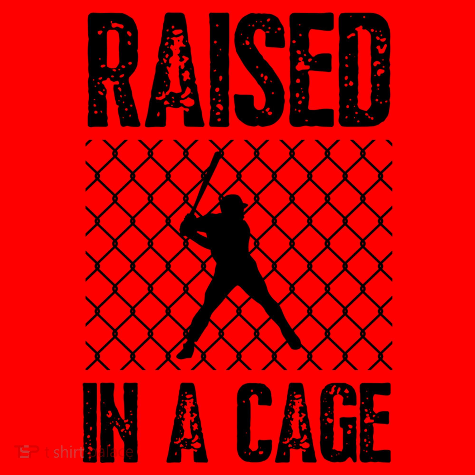 Raised In A Cage Baseball Gift Santa Hat