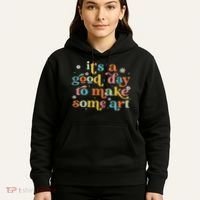 Retro It's A Good Day To Make Some Art Teacher Student Hoodie thumb 5