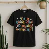 Retro It's A Good Day To Make Some Art Teacher Student T-Shirt thumb 2