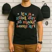 Retro It's A Good Day To Make Some Art Teacher Student T-Shirt thumb 6