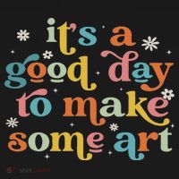 Retro It's A Good Day To Make Some Art Teacher Student Mousepad thumb 1