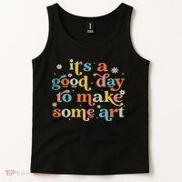 Retro It's A Good Day To Make Some Art Teacher Student Tank Top thumb 2