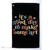 Retro It's A Good Day To Make Some Art Teacher Student Golf Towel thumb 0
