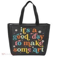 Retro It's A Good Day To Make Some Art Teacher Student Tote Bag thumb 0