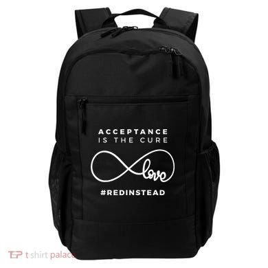 Red Instead Acceptance Of Autism Backpack