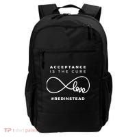 Red Instead Acceptance Of Autism Backpack thumb 0