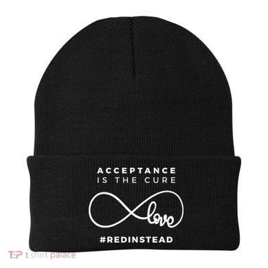 Red Instead Acceptance Of Autism Beanie