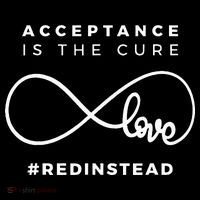 Red Instead Acceptance Of Autism Women's Hoodie thumb 2