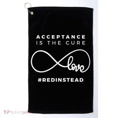 Red Instead Acceptance Of Autism Golf Towel