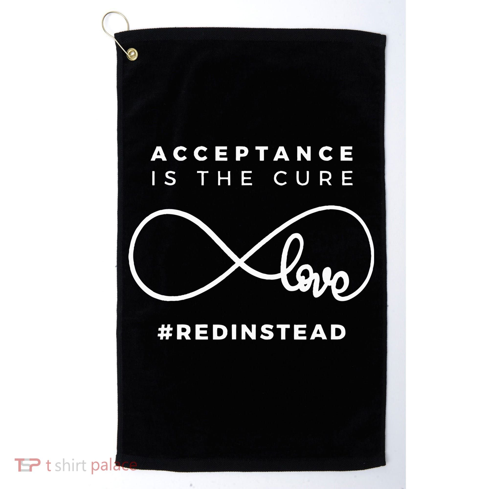 Red Instead Acceptance Of Autism Golf Towel
