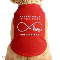 Red Instead Acceptance Of Autism Doggie Tank thumb 0