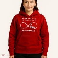 Red Instead Acceptance Of Autism Hoodie thumb 5
