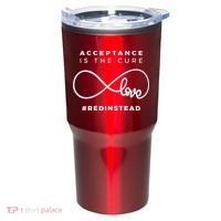 Red Instead Acceptance Of Autism Tumbler thumb 0