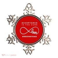 Red Instead Acceptance Of Autism Ornament thumb 0