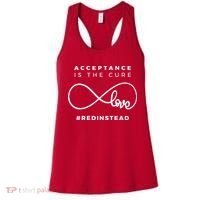 Red Instead Acceptance Of Autism Women's Tank Top thumb 0