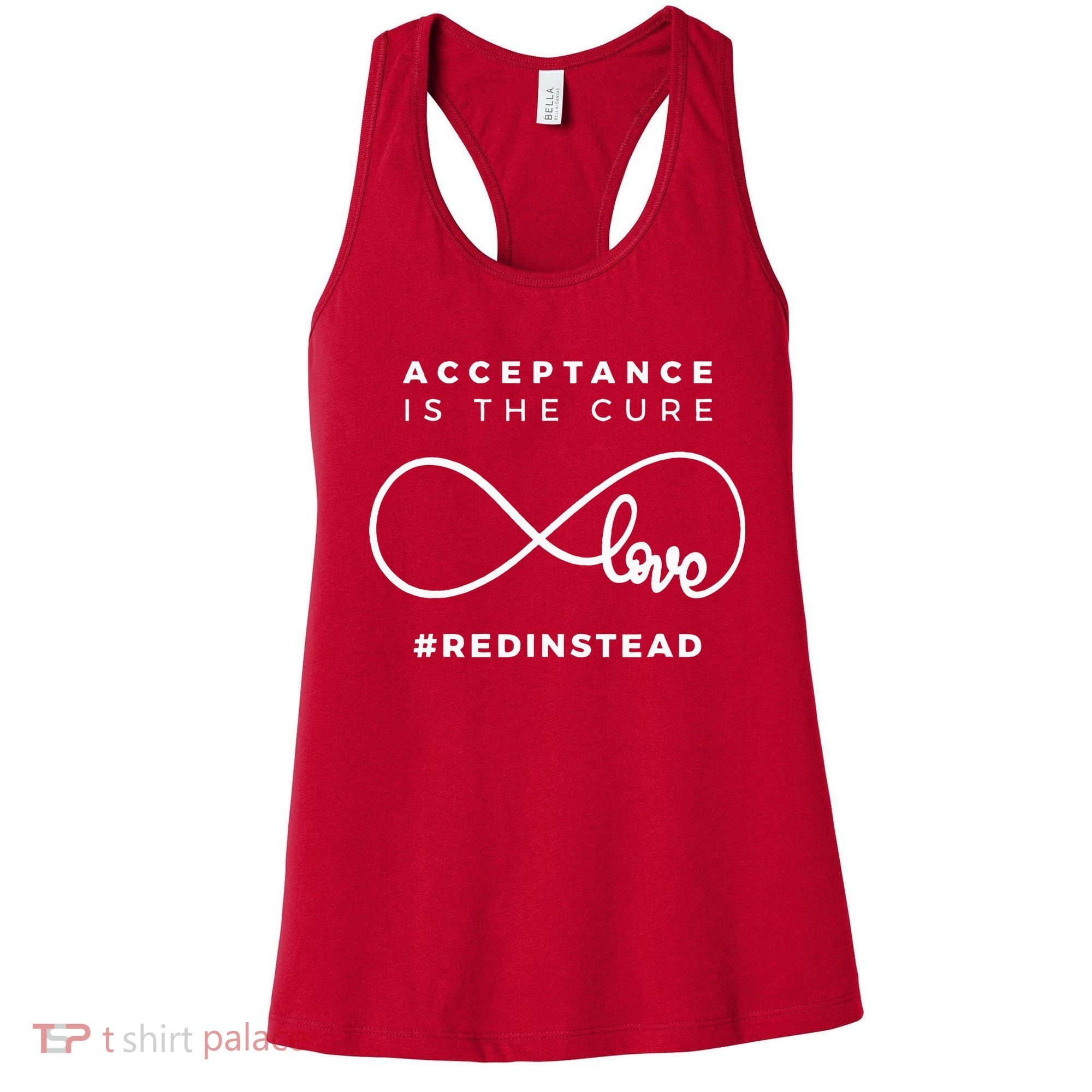 Red Instead Acceptance Of Autism Women's Tank Top