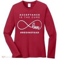 Red Instead Acceptance Of Autism Women's Long Sleeve Shirt thumb 0