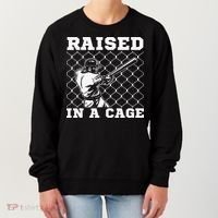 Raised In A Cage Baseball Training Batter Catcher Pitch Women's Sweatshirt thumb 0