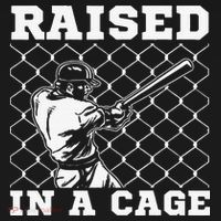 Raised In A Cage Baseball Training Batter Catcher Pitch Doggie Tank thumb 4