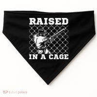 Raised In A Cage Baseball Training Batter Catcher Pitch USA-Made Doggie Bandana thumb 0