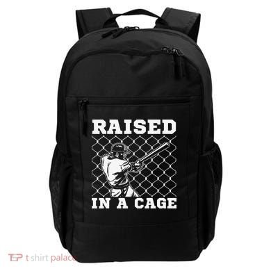 Raised In A Cage Baseball Training Batter Catcher Pitch Backpack