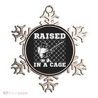 Raised In A Cage Baseball Training Batter Catcher Pitch Ornament thumb 0