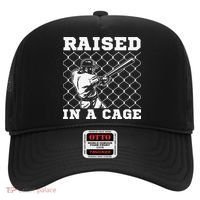 Raised In A Cage Baseball Training Batter Catcher Pitch Hat thumb 0
