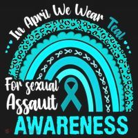 Rainbow In April We Wear Teal Sexual Assault Awareness Gift Bucket Hat thumb 4
