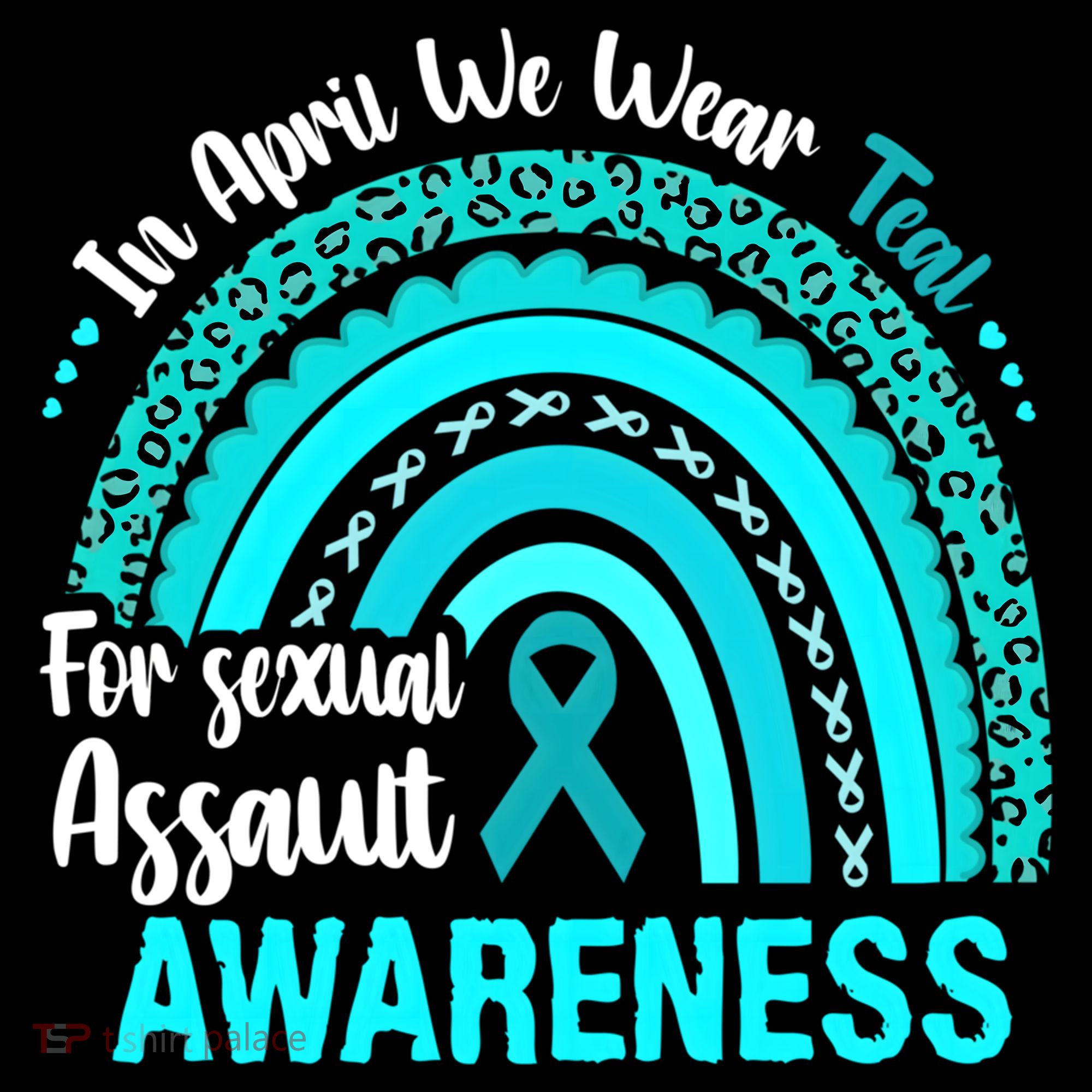 Rainbow In April We Wear Teal Sexual Assault Awareness Gift Coffee Mug