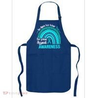 Rainbow In April We Wear Teal Sexual Assault Awareness Gift Apron thumb 0
