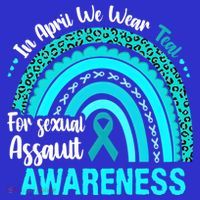 Rainbow In April We Wear Teal Sexual Assault Awareness Gift Women's Tank Top thumb 5