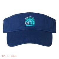Rainbow In April We Wear Teal Sexual Assault Awareness Gift Visor thumb 0