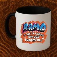 Ramo If Art Is A Crime May God Forgive Me Coffee Mug thumb 2