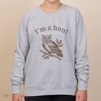 Retro IM A Hoot Owl Bird Pun Sarcastic Jokes Women Women's Sweatshirt thumb 0