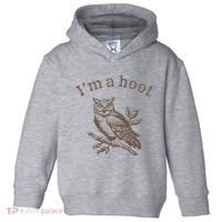 Retro IM A Hoot Owl Bird Pun Sarcastic Jokes Women Toddler Hoodie thumb 0