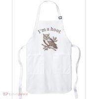 Retro IM A Hoot Owl Bird Pun Sarcastic Jokes Women Apron thumb 0